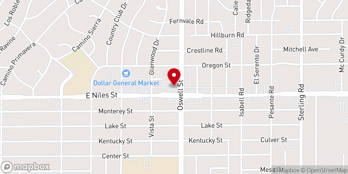 Map showing location of Wesley United Methodist Church