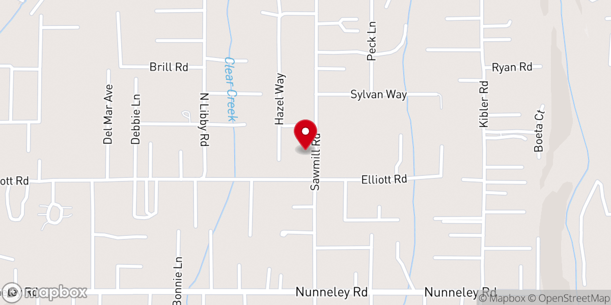 Map showing location of Paradise Community Church of the Brethren