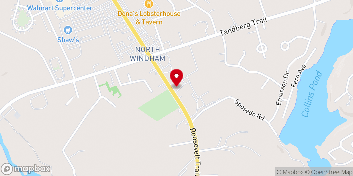 Map showing location of North Windham Union Church UCC