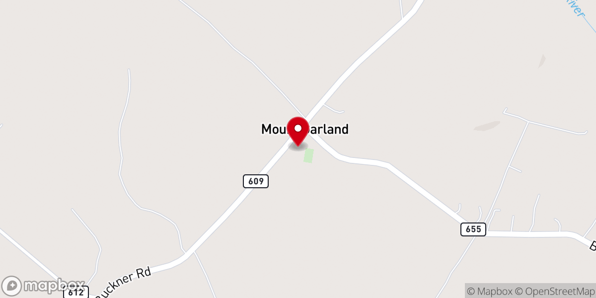 Map showing location of Mount Garland Church