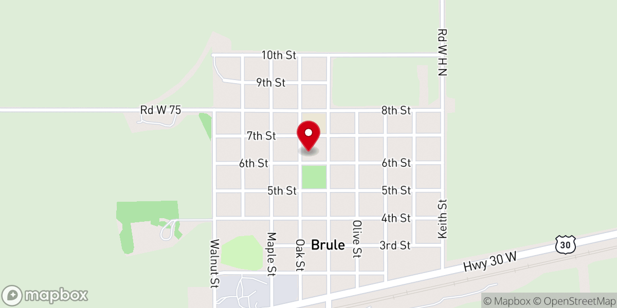 Map showing location of St John's Ev. Lutheran Church