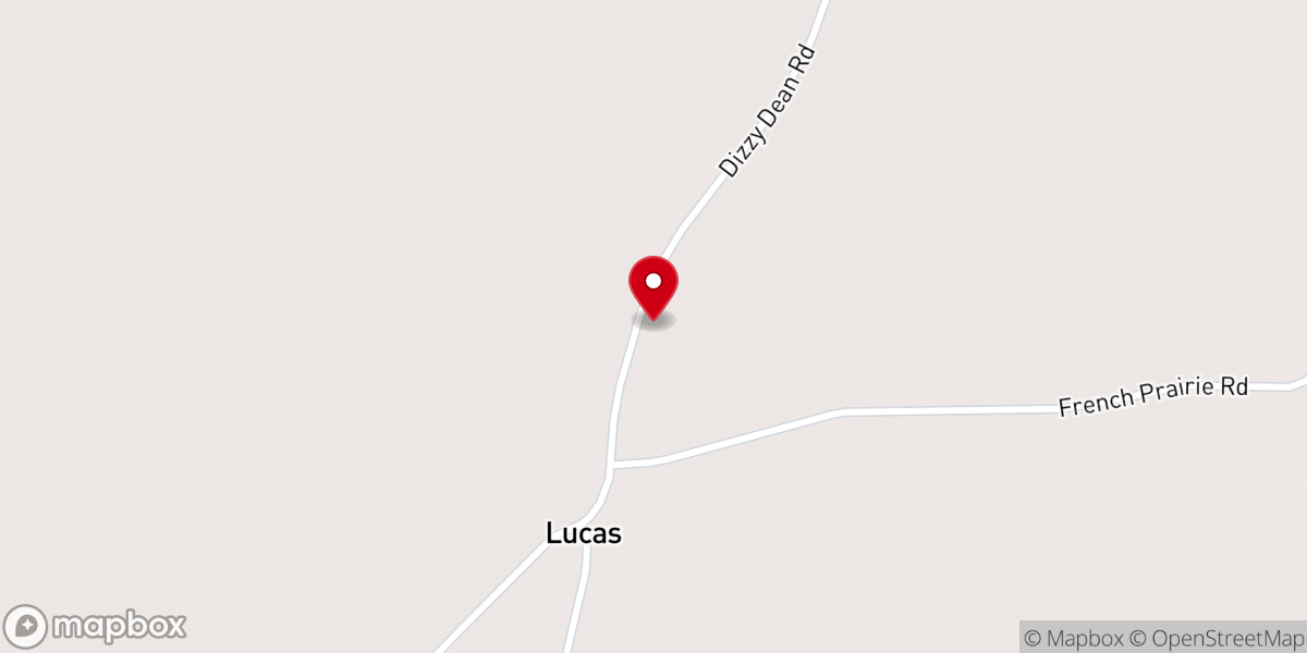 Map showing location of Lucas Cumberland Presbyterian Church