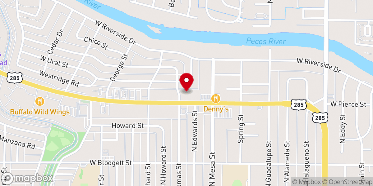 Map showing location of church of Christ