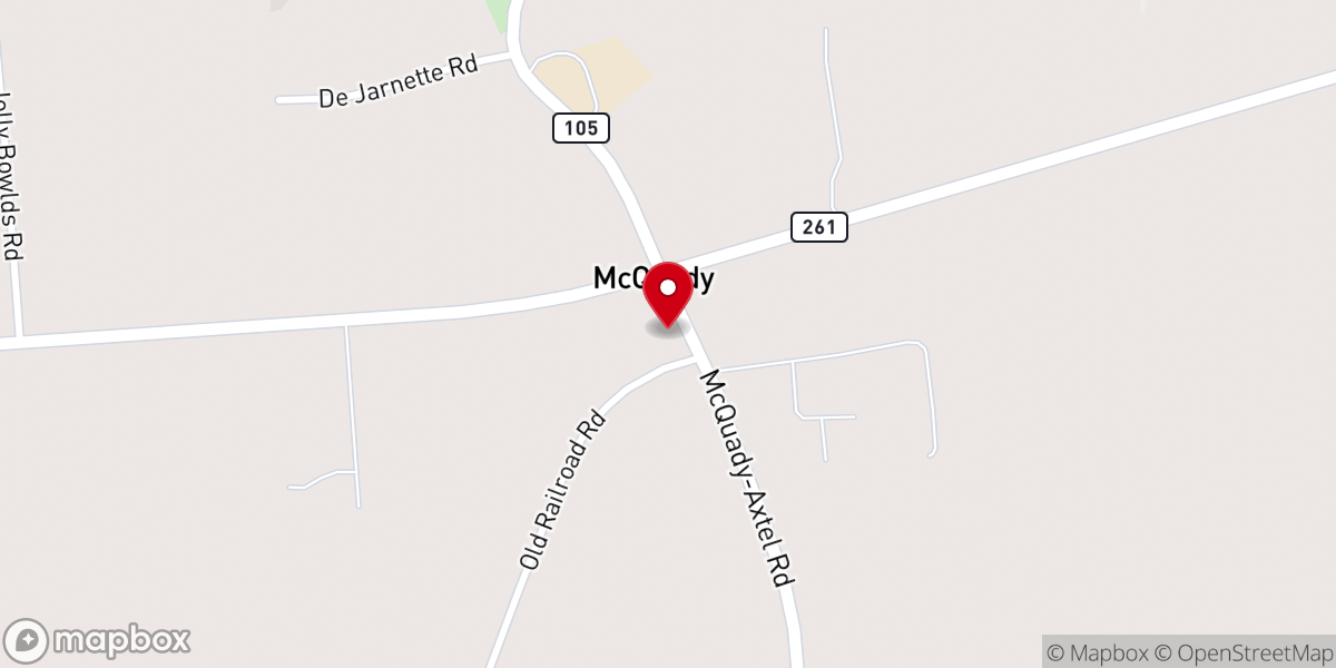Map showing location of Corinth Baptist Church