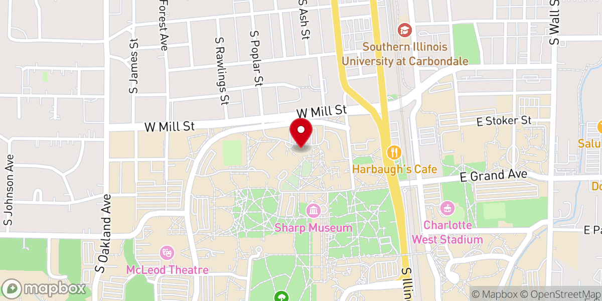 Map showing location of Carbondale Seventh-day Adventist Church