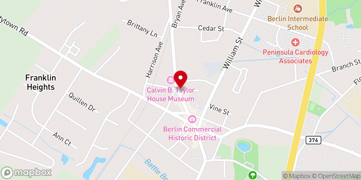 Map showing location of Stevenson United Methodist Church