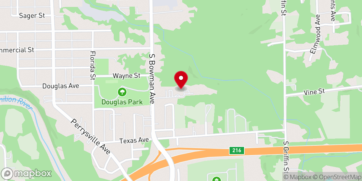 Map showing location of Community Church of God