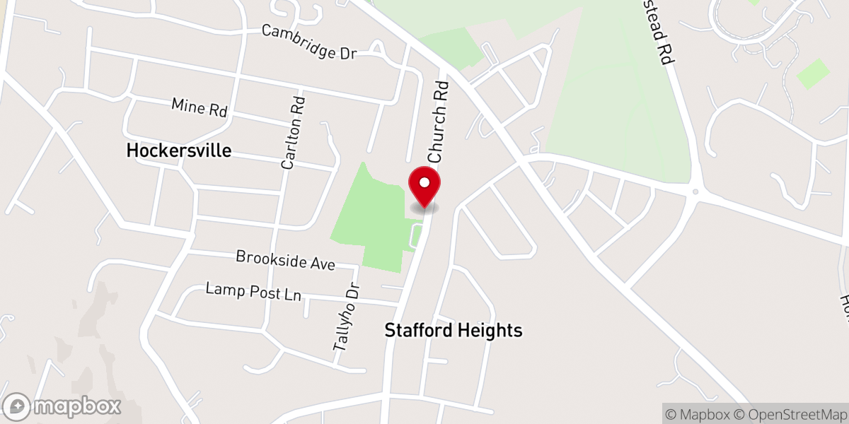 Map showing location of The Inn on Church Road