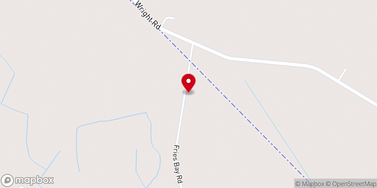 Map showing location of Sweet Gum Church