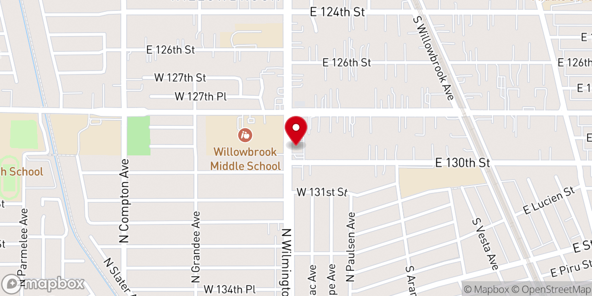 Map showing location of Greater Zion Church Family