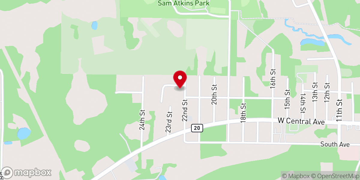 Map showing location of Fresh Start Church