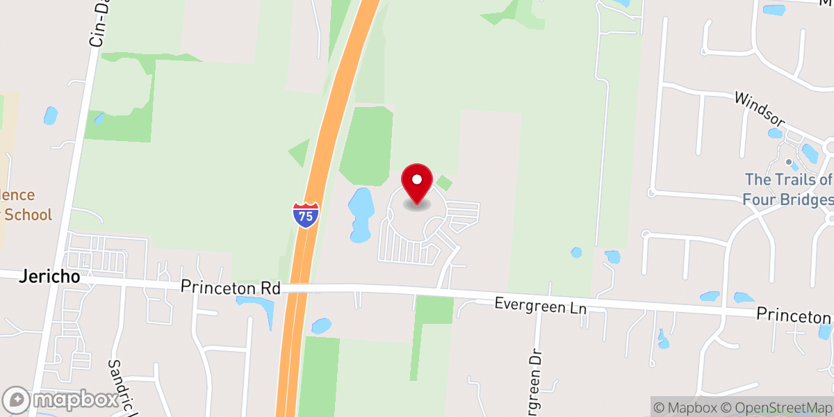 Map showing location of Liberty Heights Church Liberty Township