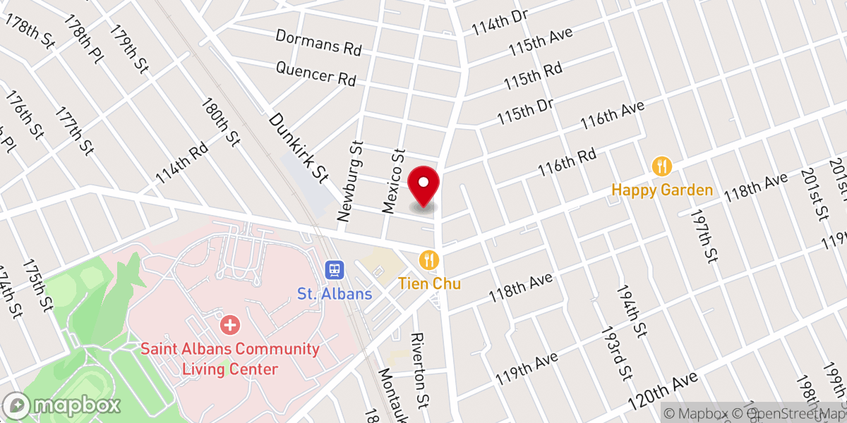 Map showing location of The Episcopal Church of St. Alban the Martyr