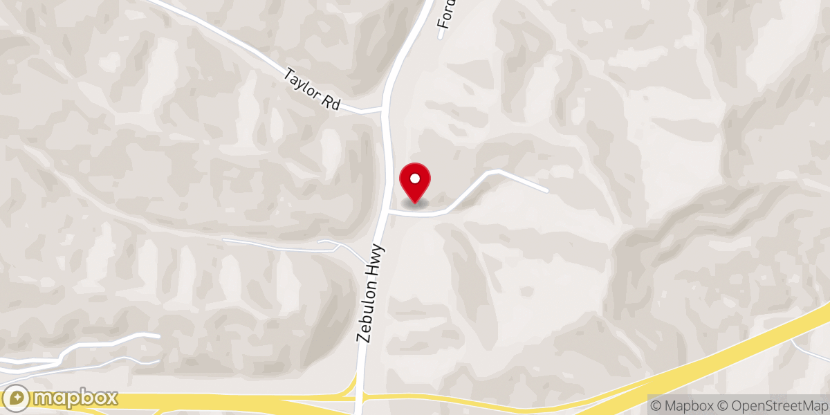 Map showing location of Burning Springs Church