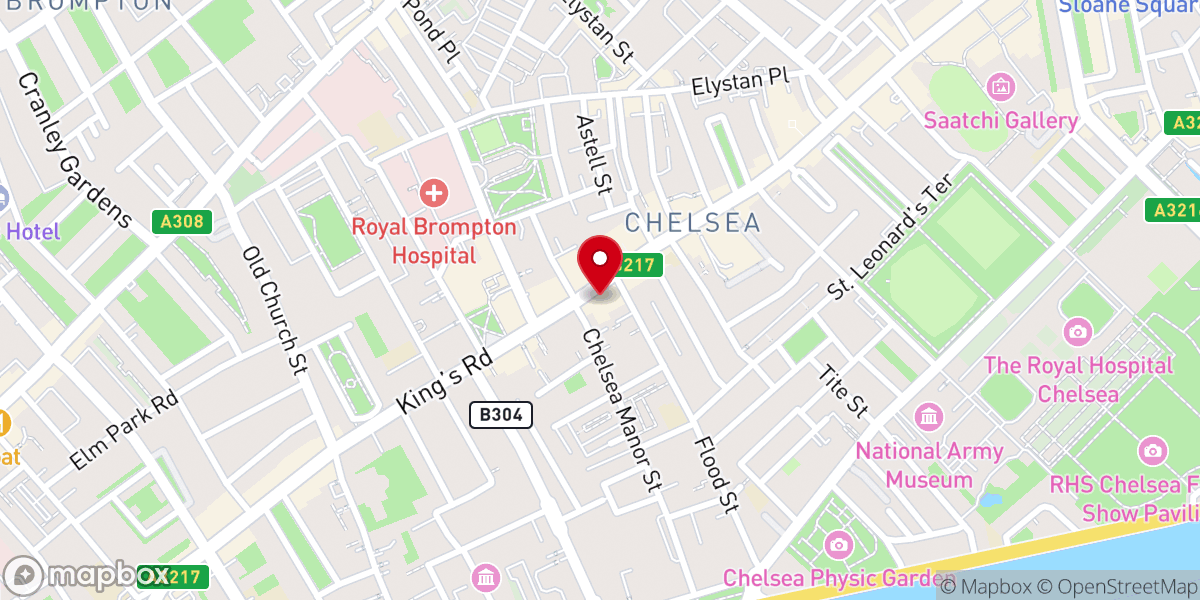 Map showing location of Chelsea Methodist Church & Pastoral Centre