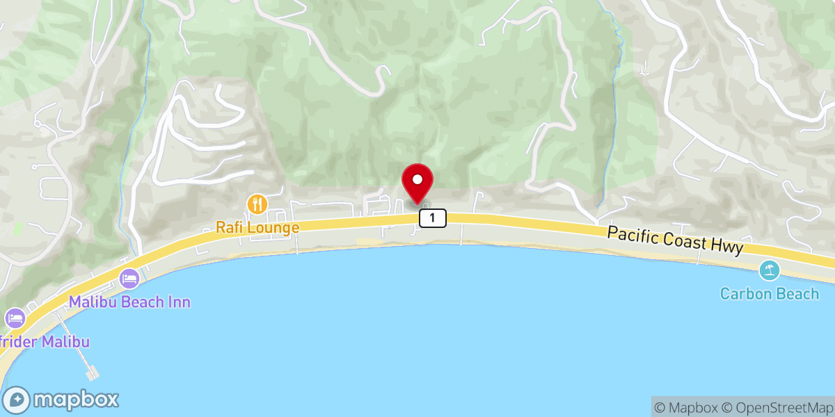Map showing location of Malibu Community Collective