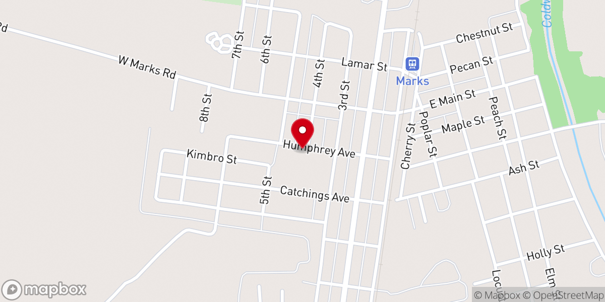Map showing location of Valley Queen Missionary Baptist Church