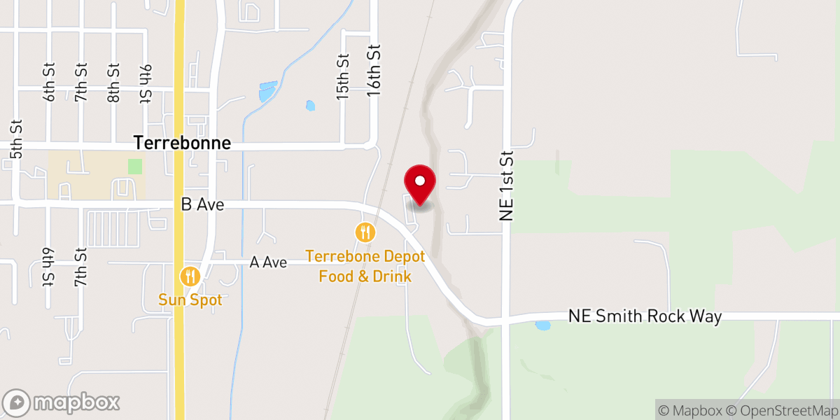 Map showing location of Terrebonne Assembly of God
