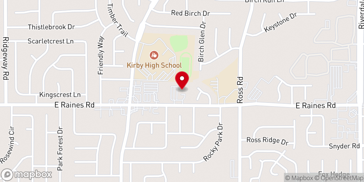 Map showing location of New Hickory Hill Missionary Baptist Church