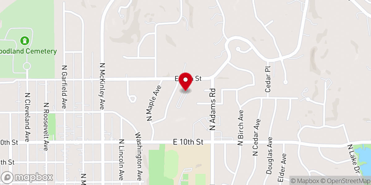 Map showing location of Mission Christian Church
