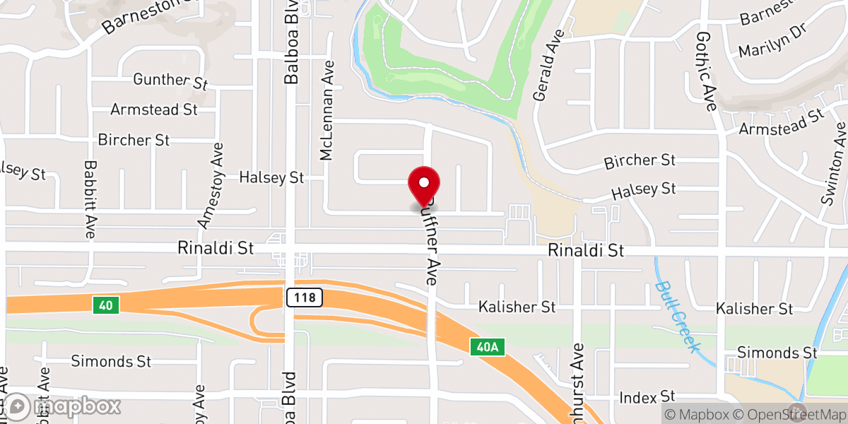 Map showing location of Los Angeles Development Church & Institute