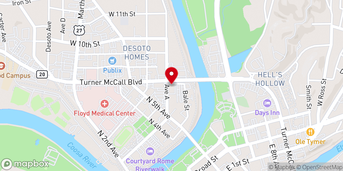 Map showing location of Legacy Church