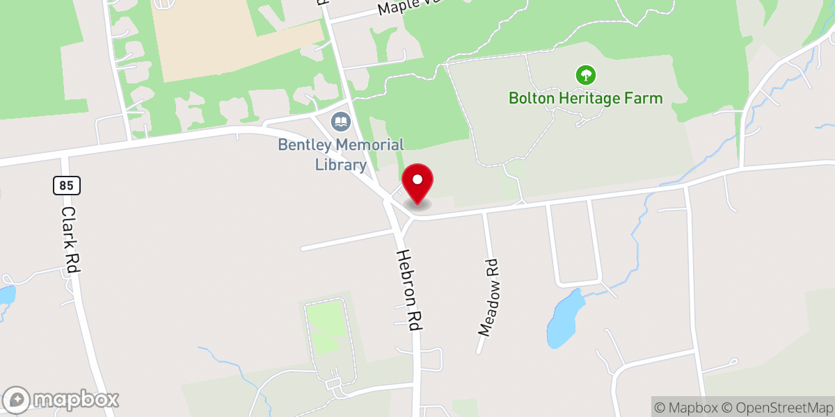 Map showing location of Bolton Congregational Church
