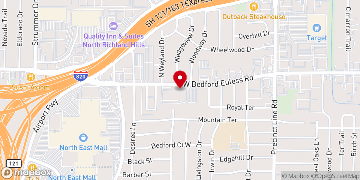 Map showing location of Peace Lutheran Church