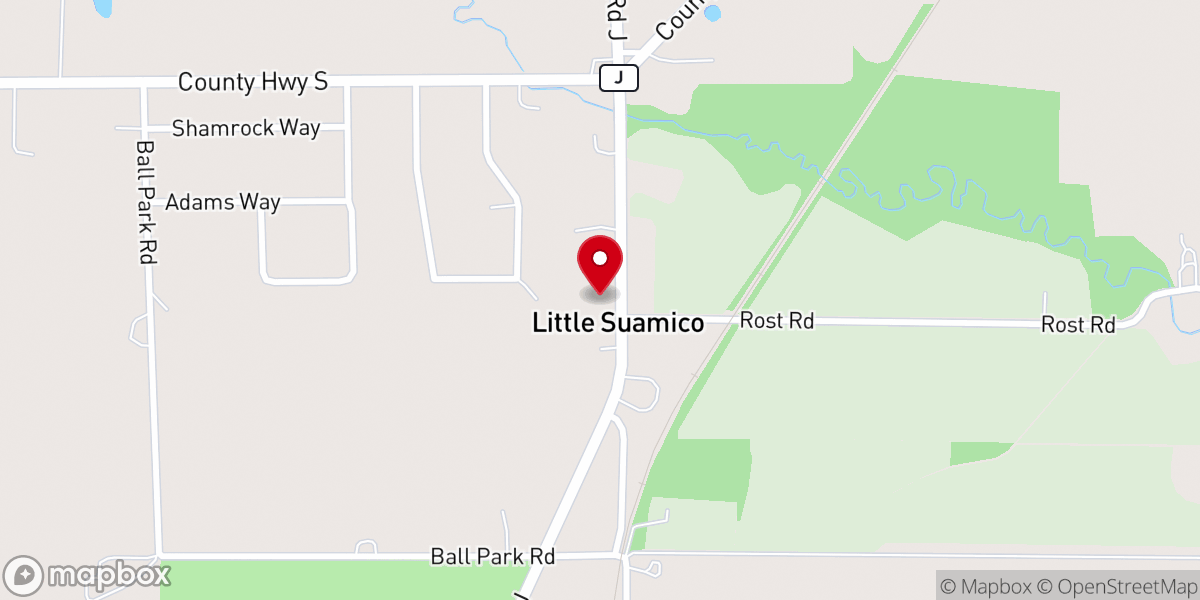 Map showing location of St. Pius Catholic Church