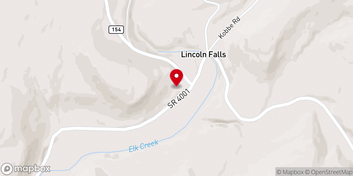 Map showing location of Lincoln Falls Wesleyan Church
