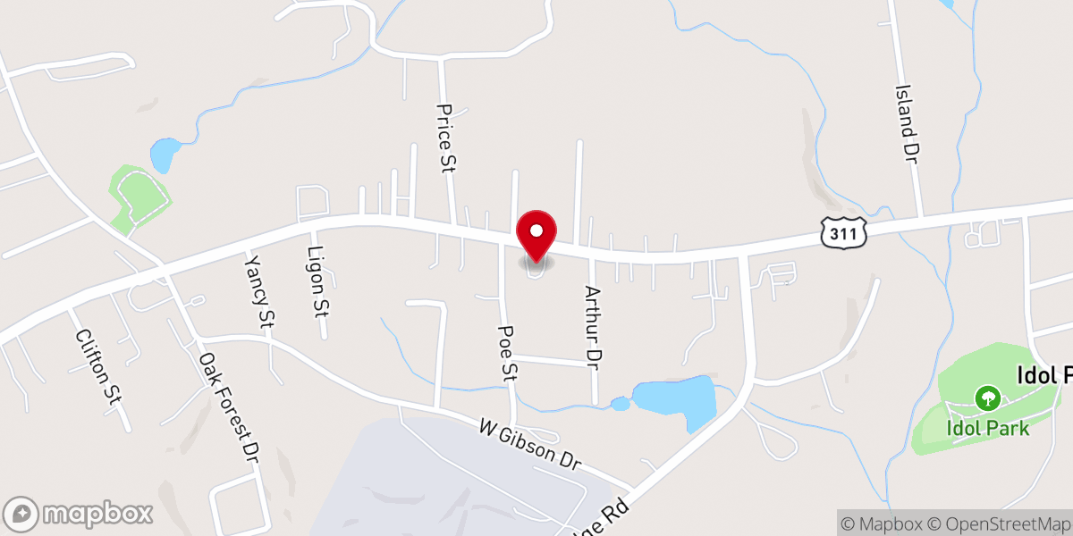 Map showing location of Good News Baptist Church - Food Distribution Center