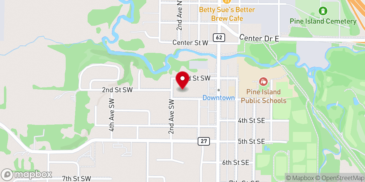 Map showing location of Saint Paul Lutheran Church
