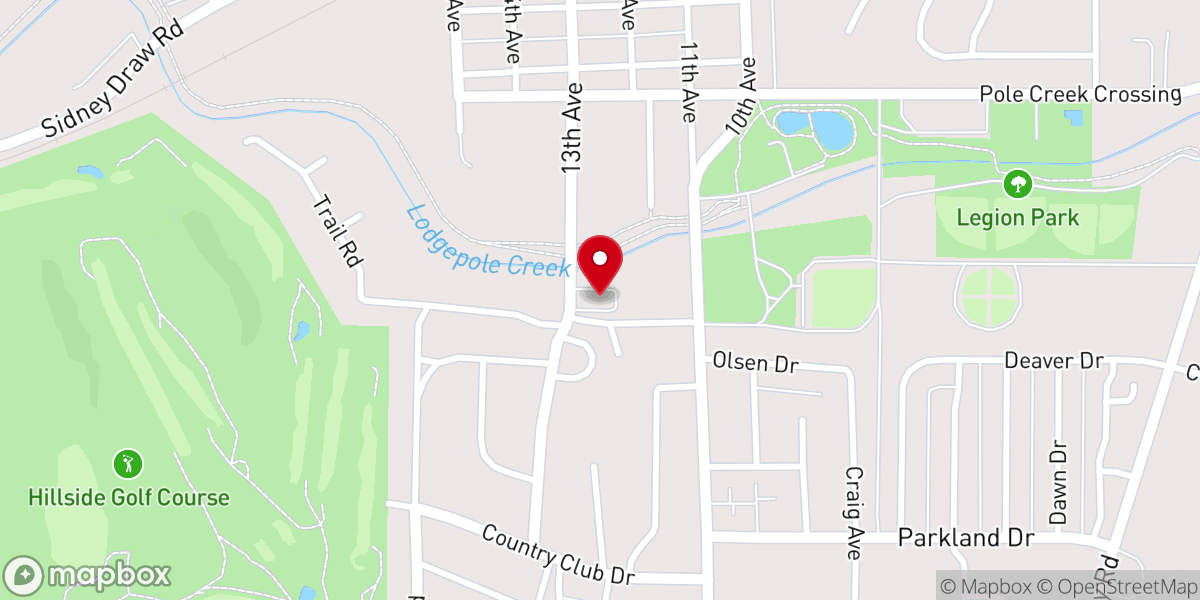 Map showing location of Holy Trinity Lutheran Church