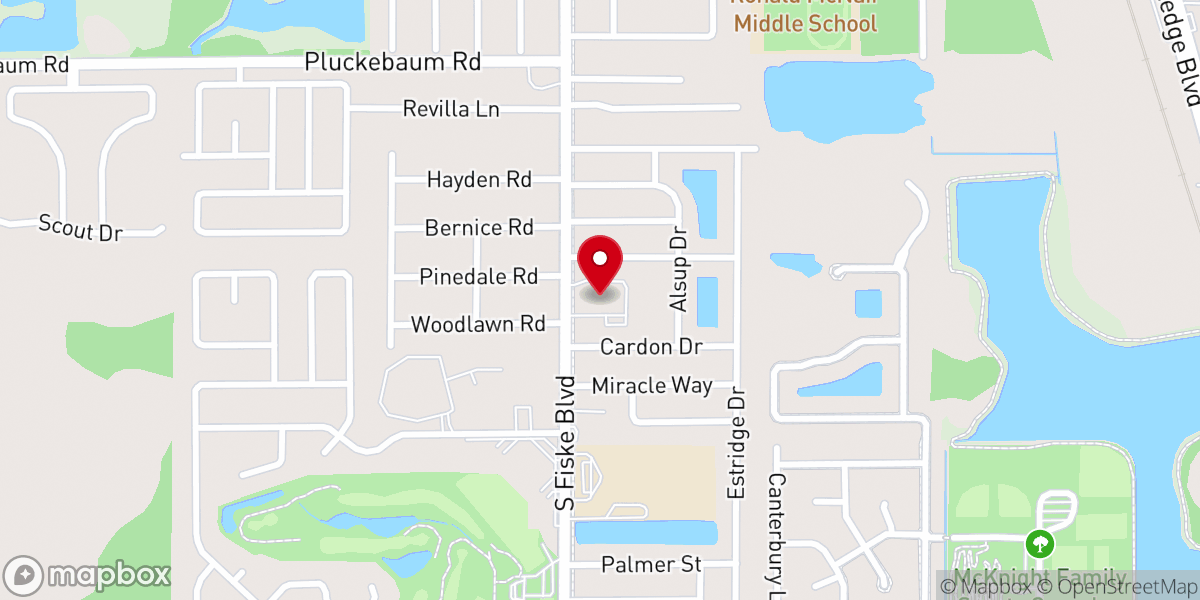 Map showing location of Trinity Lutheran Church & School