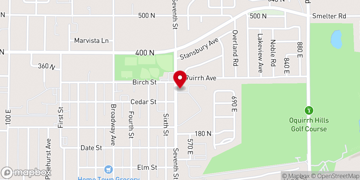 Map showing location of Bible Baptist Church