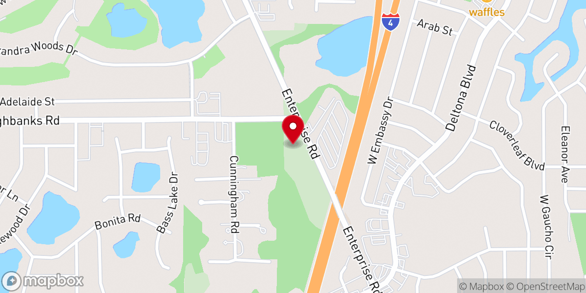 Map showing location of Grace Baptist Church of Debary