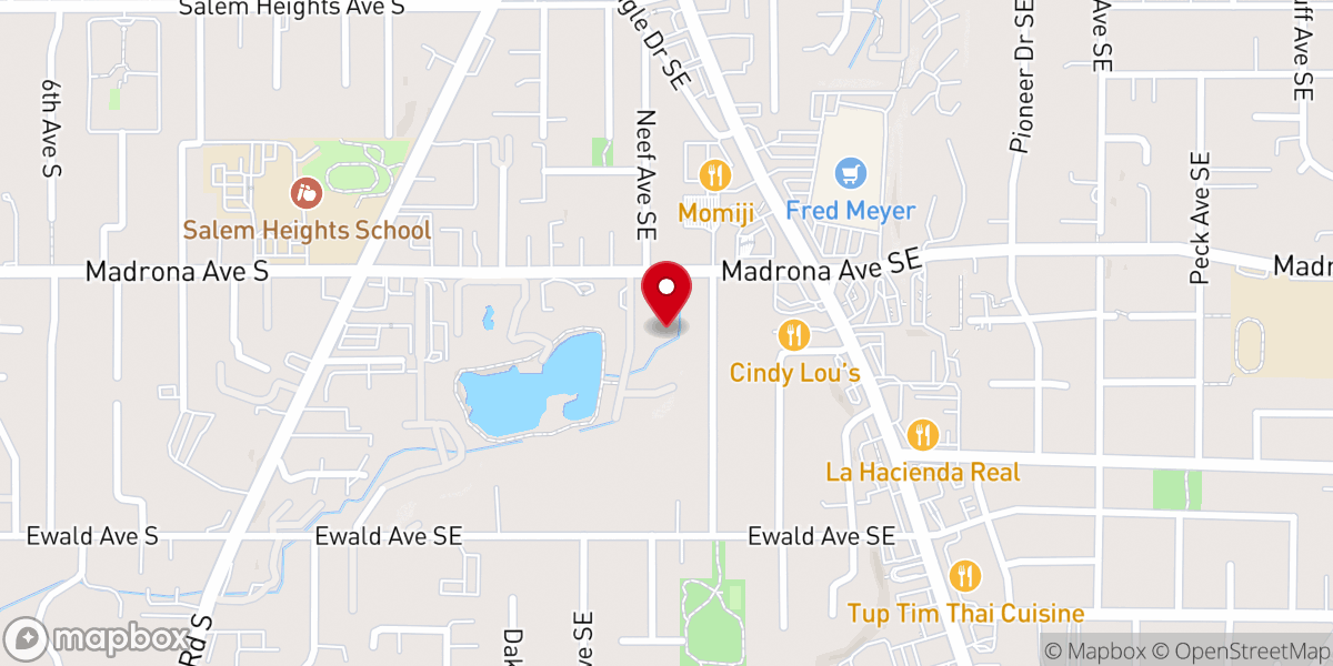 Map showing location of Canon Point Church