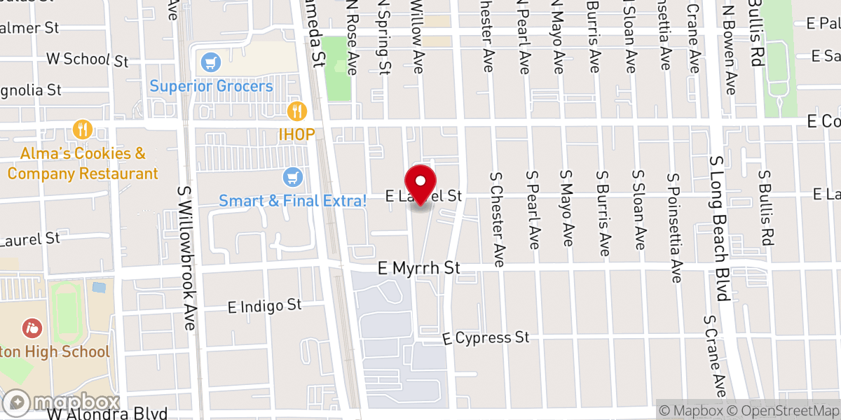Map showing location of Immanuel Baptist Church