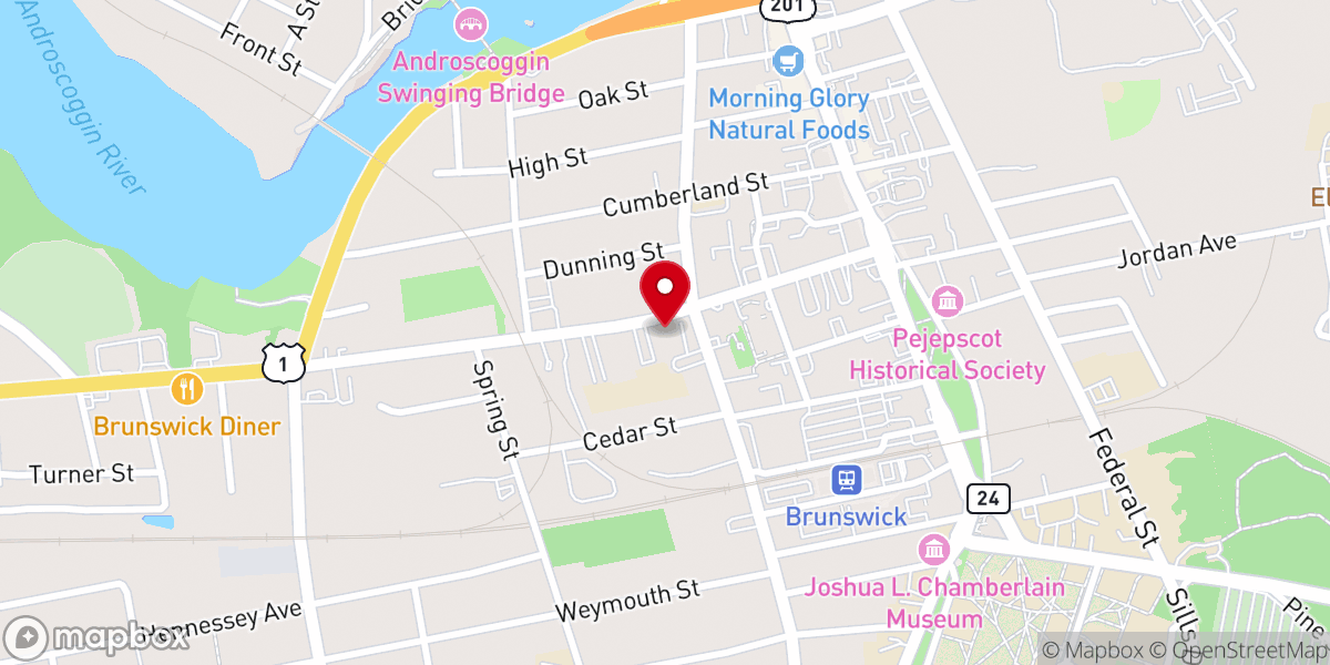 Map showing location of St. John the Baptist Catholic Church