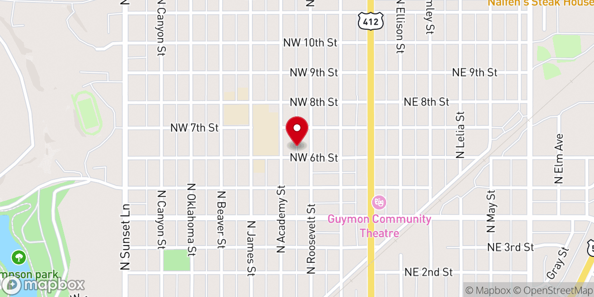 Map showing location of Primera Iglesia Bautista Hispana