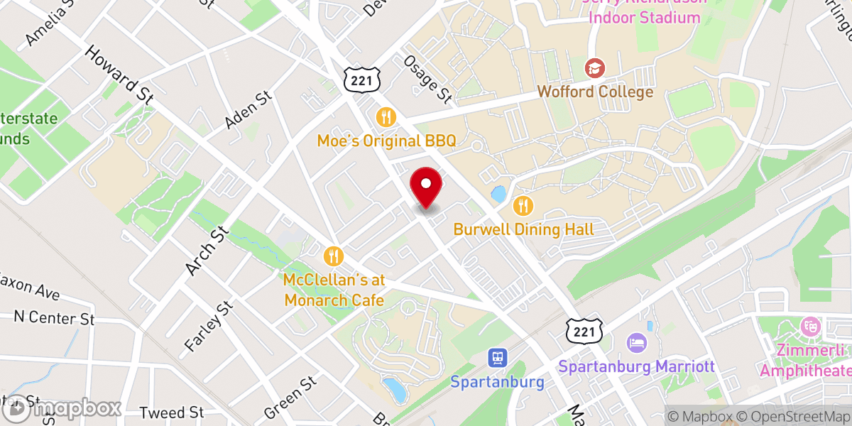 Map showing location of Trinity African Methodist Episcopal Church