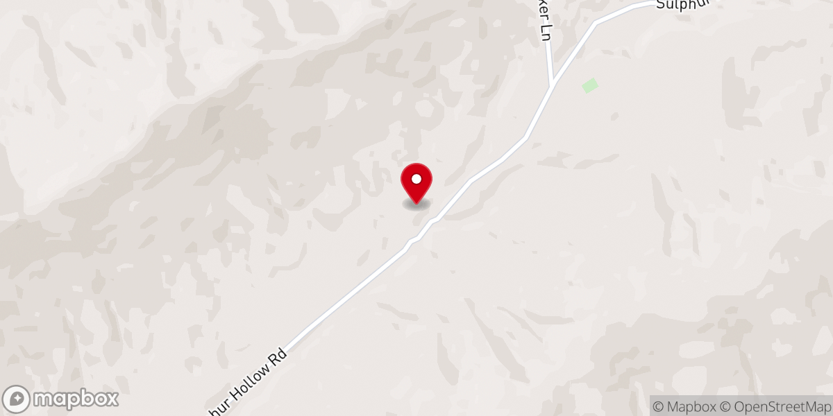 Map showing location of Hoop Creek Baptist Church