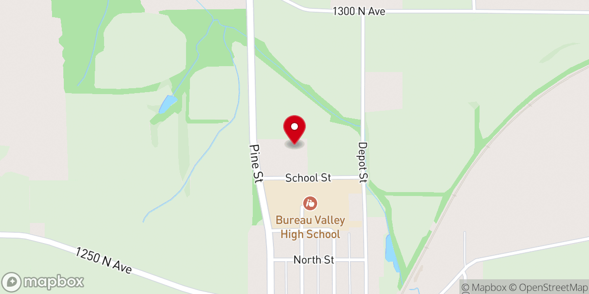 Map showing location of Bunker Hill Church
