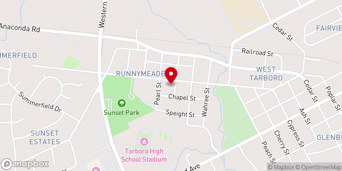 Map showing location of Cobb Memorial Presbyterian Church