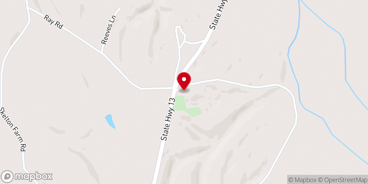 Map showing location of Highland Church of Christ