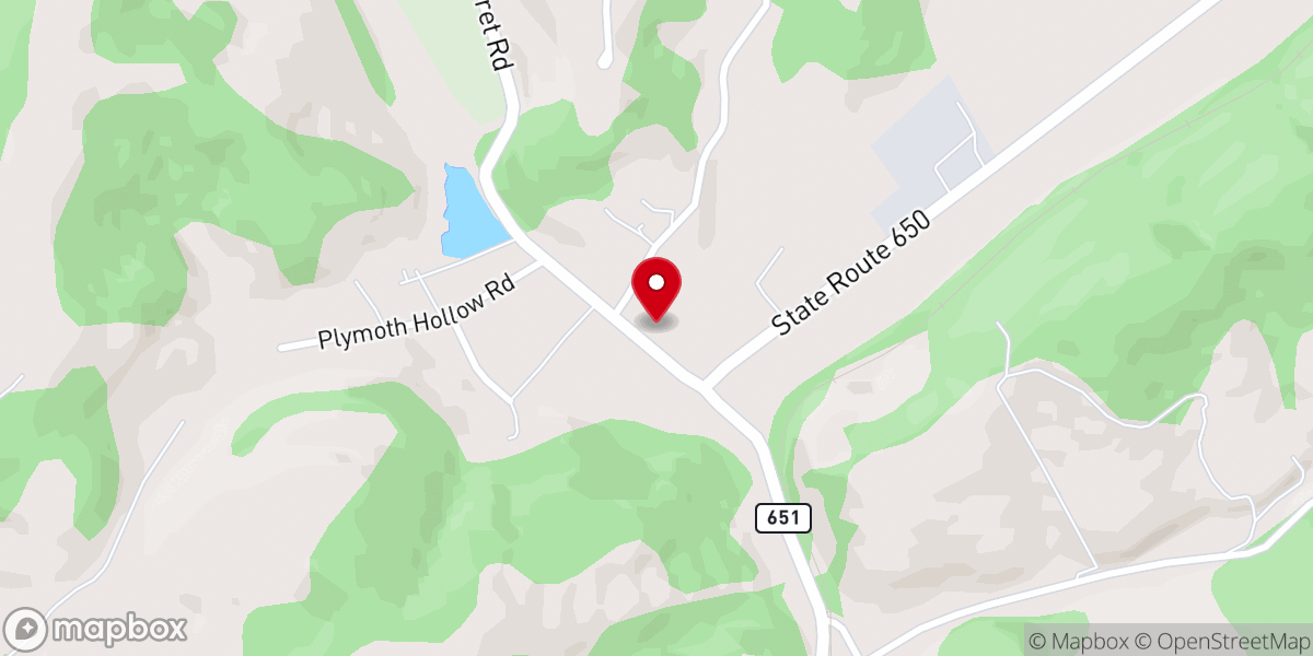 Map showing location of Calvary Baptist Chapel