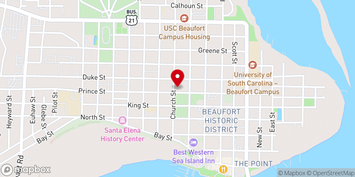 Map showing location of Central Baptist Church