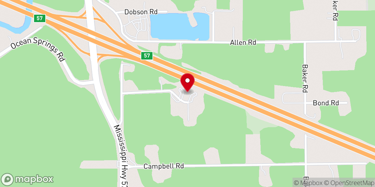Map showing location of Crossroads Church of The Nazarene