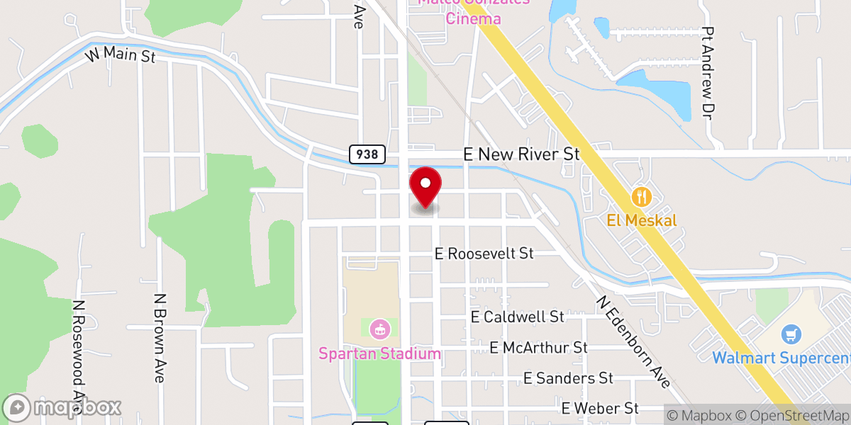 Map showing location of Iglesia de Dios