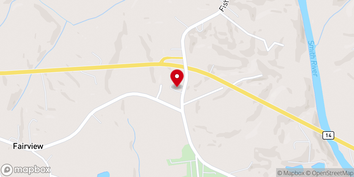 Map showing location of Rising Star Missionary Baptist Church